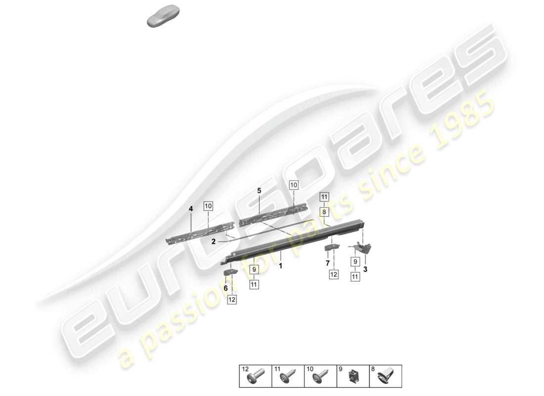 a part diagram from the porsche 2025 (macan-e) parts catalogue