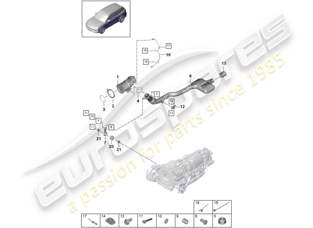 a part diagram from the porsche 2022 (cayenne e3 9ya/9yb) parts catalogue