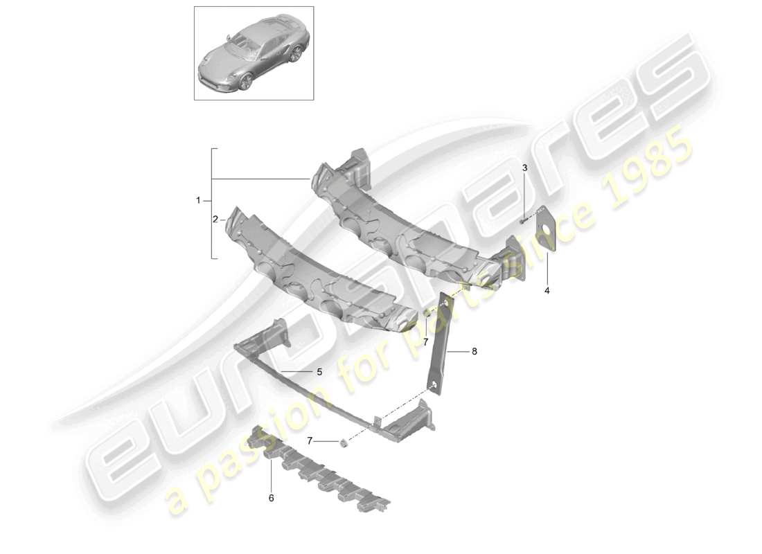 a part diagram from the porsche 991 parts catalogue