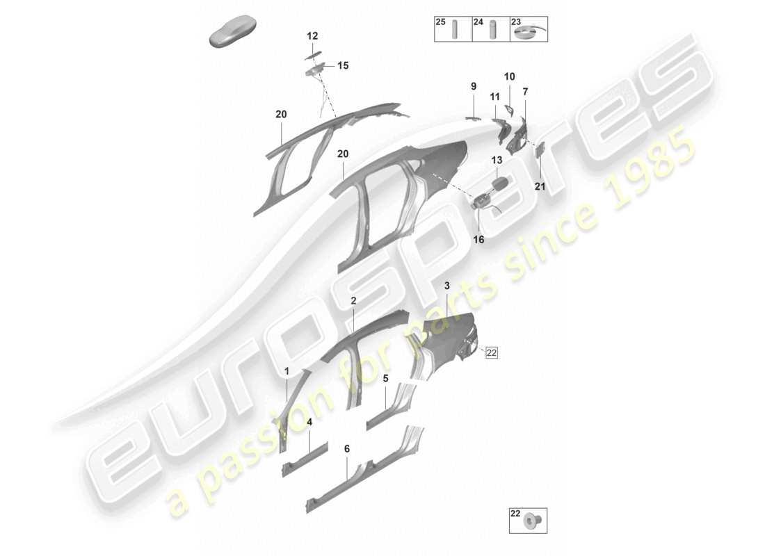 a part diagram from the porsche 2024 (panamera 971-2) parts catalogue