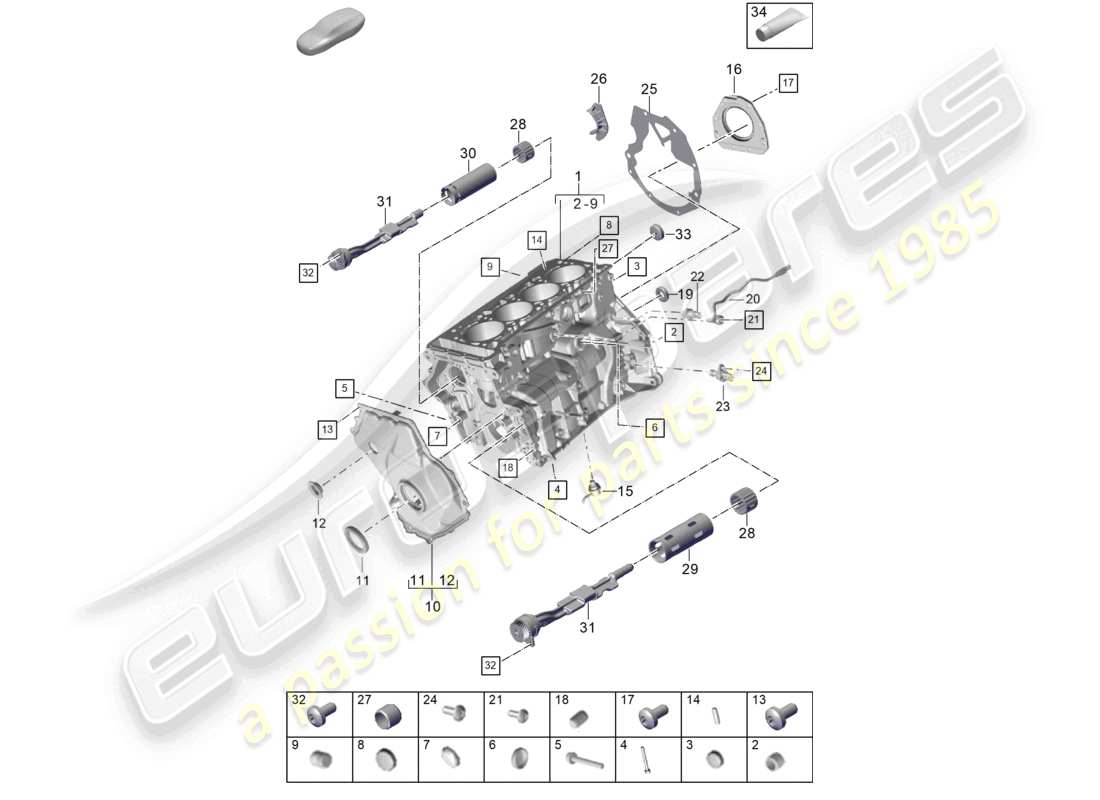 a part diagram from the porsche 2026 (cayenne e3 pa) parts catalogue