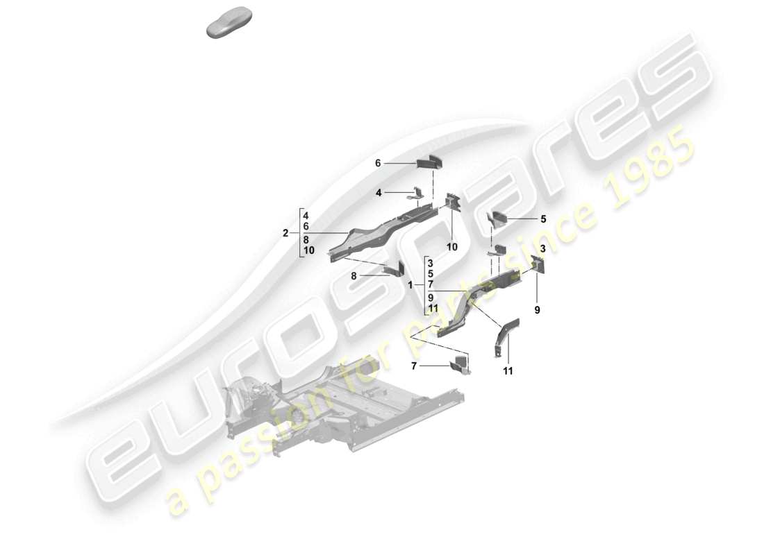 a part diagram from the porsche 2025 (macan-e) parts catalogue