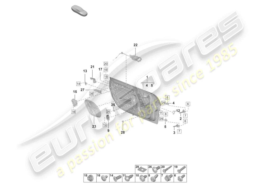 a part diagram from the porsche 992 parts catalogue