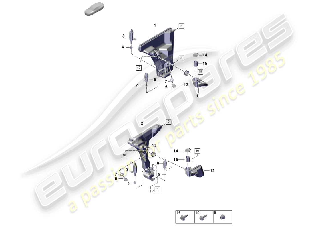 a part diagram from the porsche panamera parts catalogue