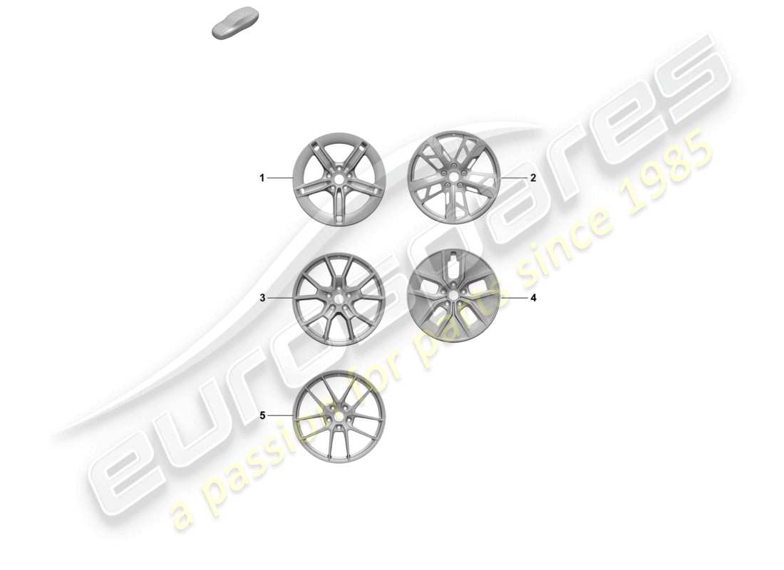 VIEW PARTS DIAGRAMS FROM THE PORSCHE TAYCAN PARTS CATALOGUE a part diagram from the porsche taycan parts catalogue