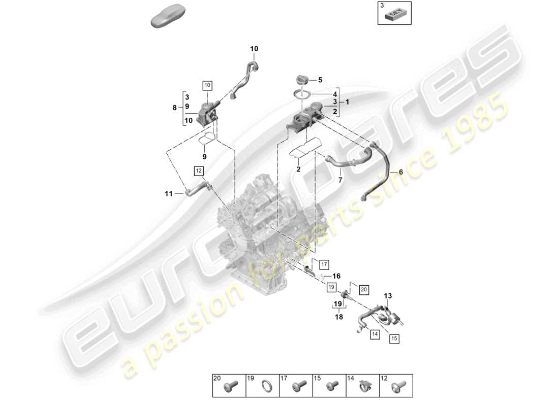 part diagram containing part number pab103283