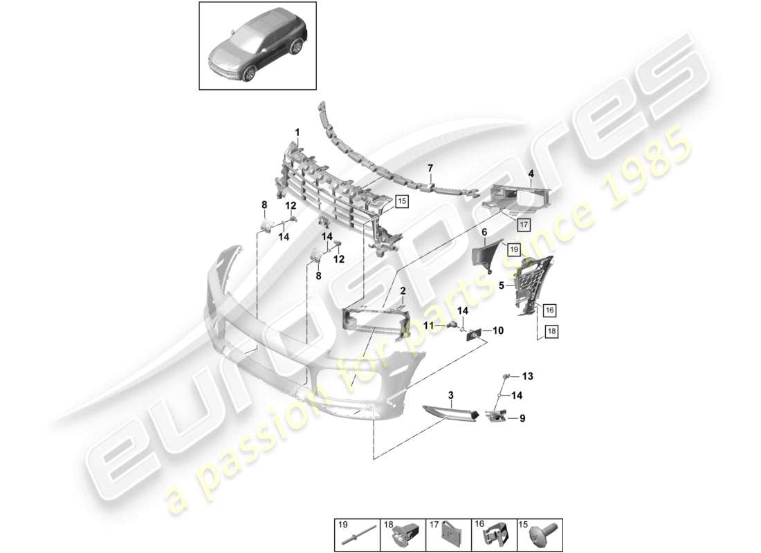 a part diagram from the porsche 2022 (cayenne e3 9ya/9yb) parts catalogue