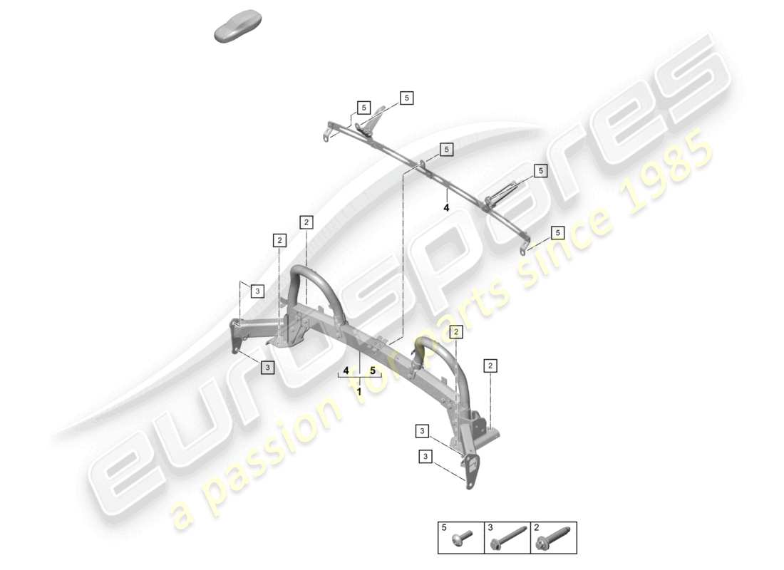 a part diagram from the porsche 2024 (718 boxster spyder) parts catalogue