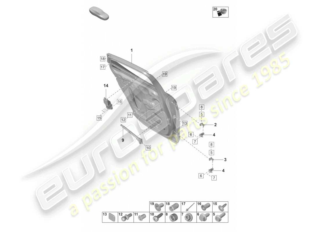 a part diagram from the porsche panamera parts catalogue