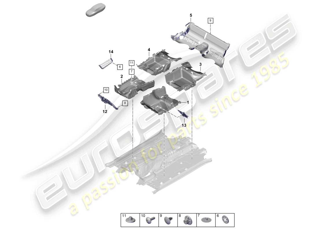 a part diagram from the porsche 2024 (panamera 976) parts catalogue