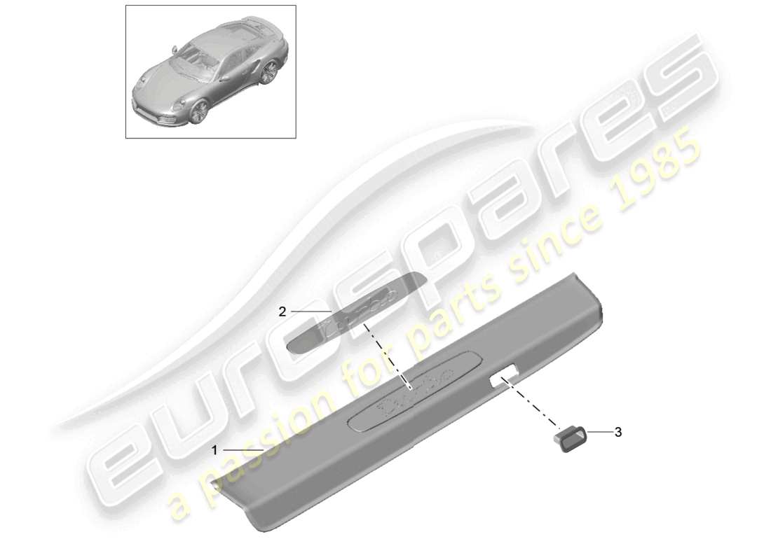 a part diagram from the porsche 991 parts catalogue