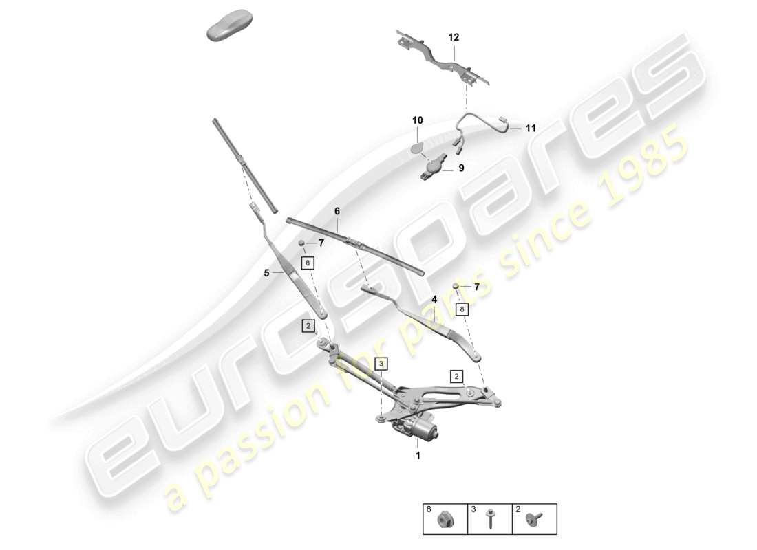 a part diagram from the porsche 2021 (718 boxster spyder) parts catalogue