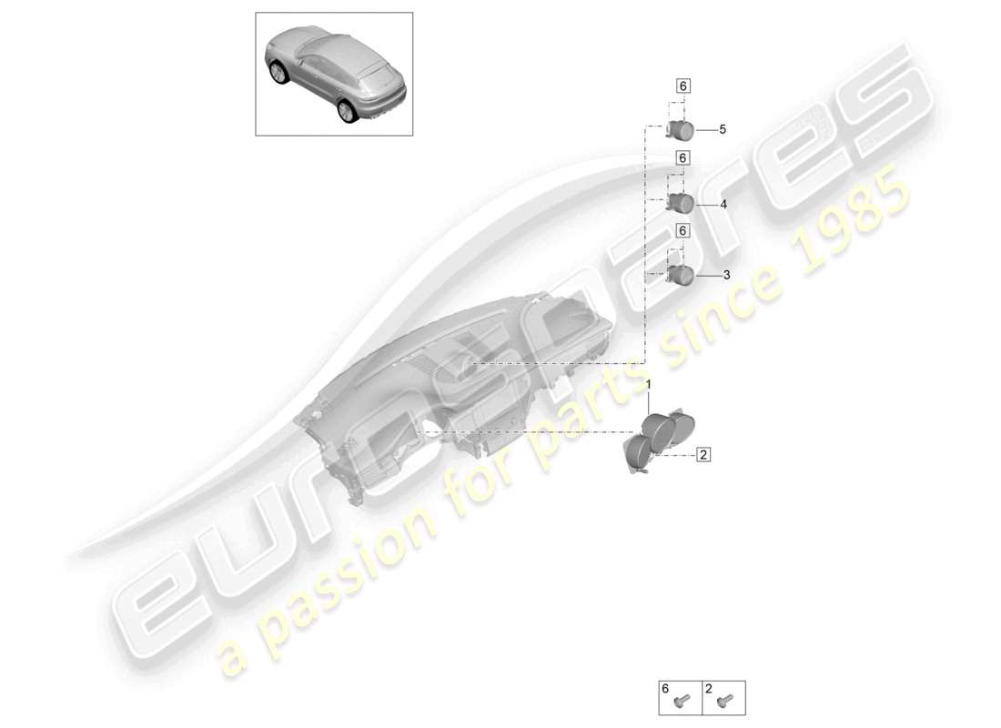 a part diagram from the porsche 2024 (macan) parts catalogue