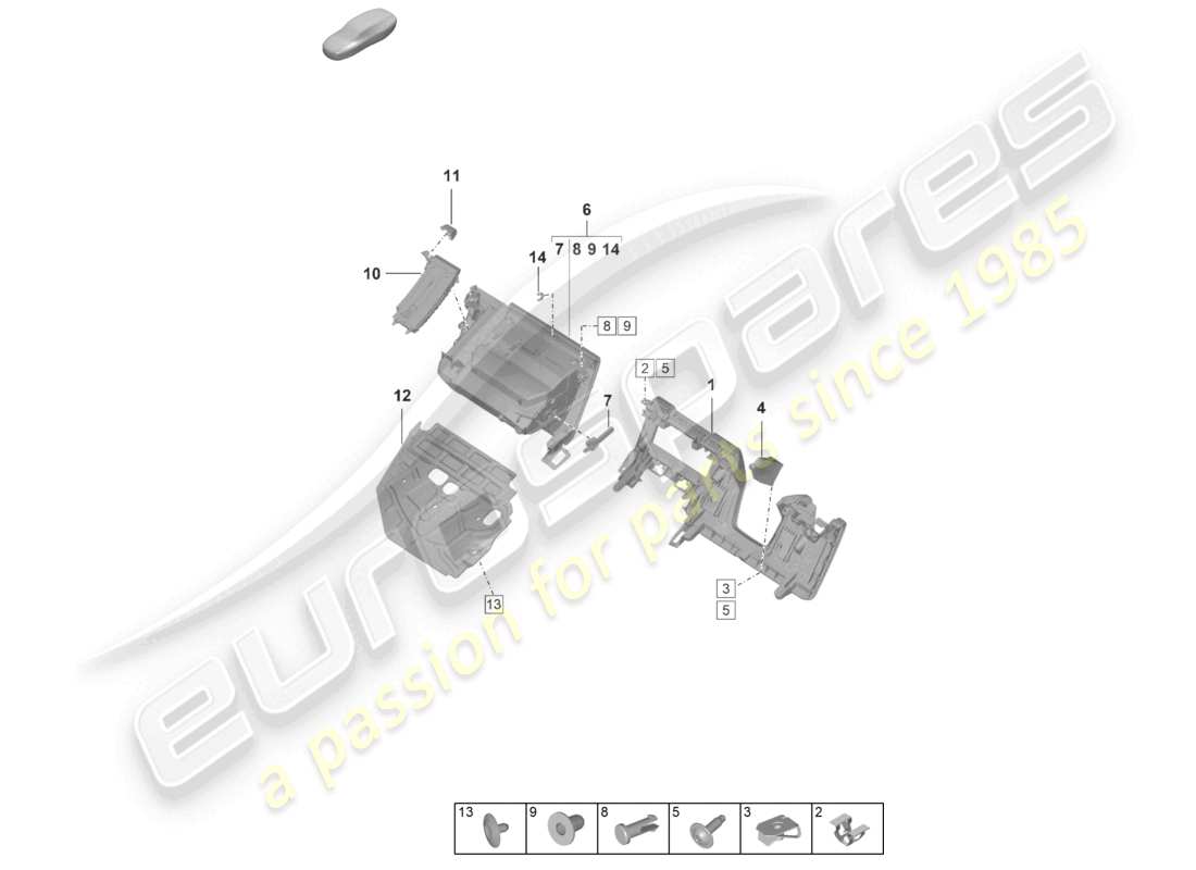 a part diagram from the porsche 992 parts catalogue