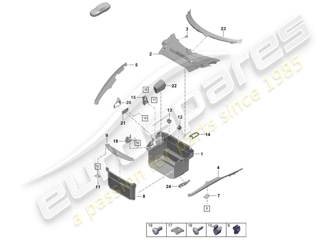 a part diagram from the porsche 2020 (718 cayman gt4) parts catalogue