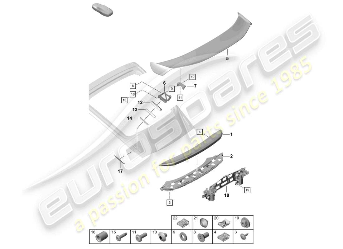 a part diagram from the porsche 2020 (718 cayman gt4) parts catalogue