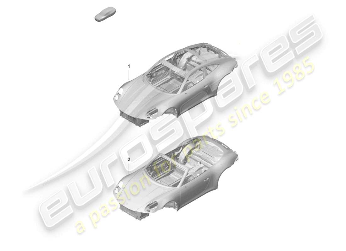 a part diagram from the porsche 992 parts catalogue