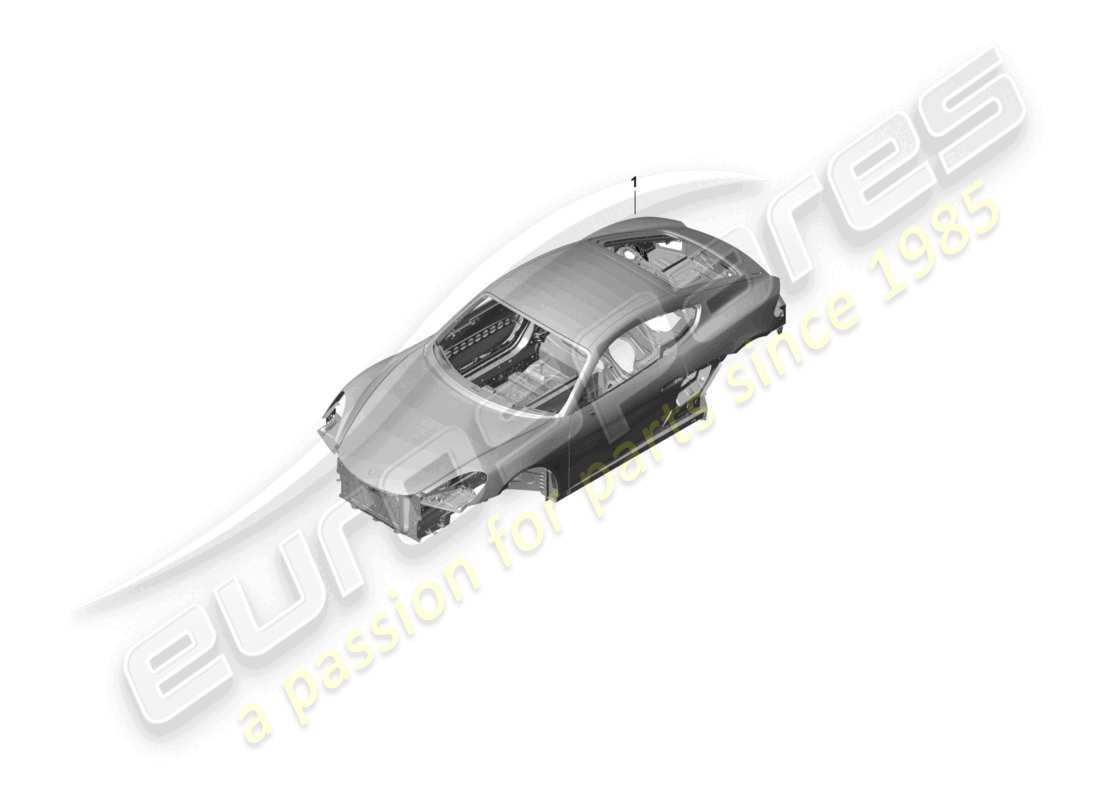 a part diagram from the porsche cayman parts catalogue