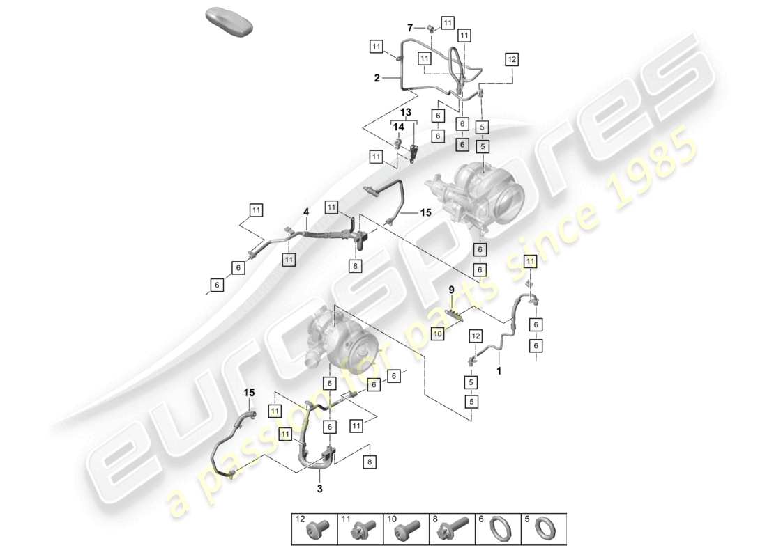 a part diagram from the porsche 992 parts catalogue