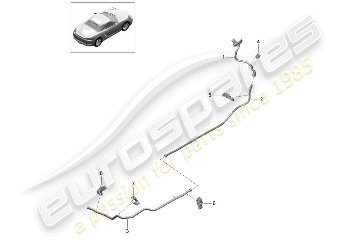 a part diagram from the porsche boxster parts catalogue
