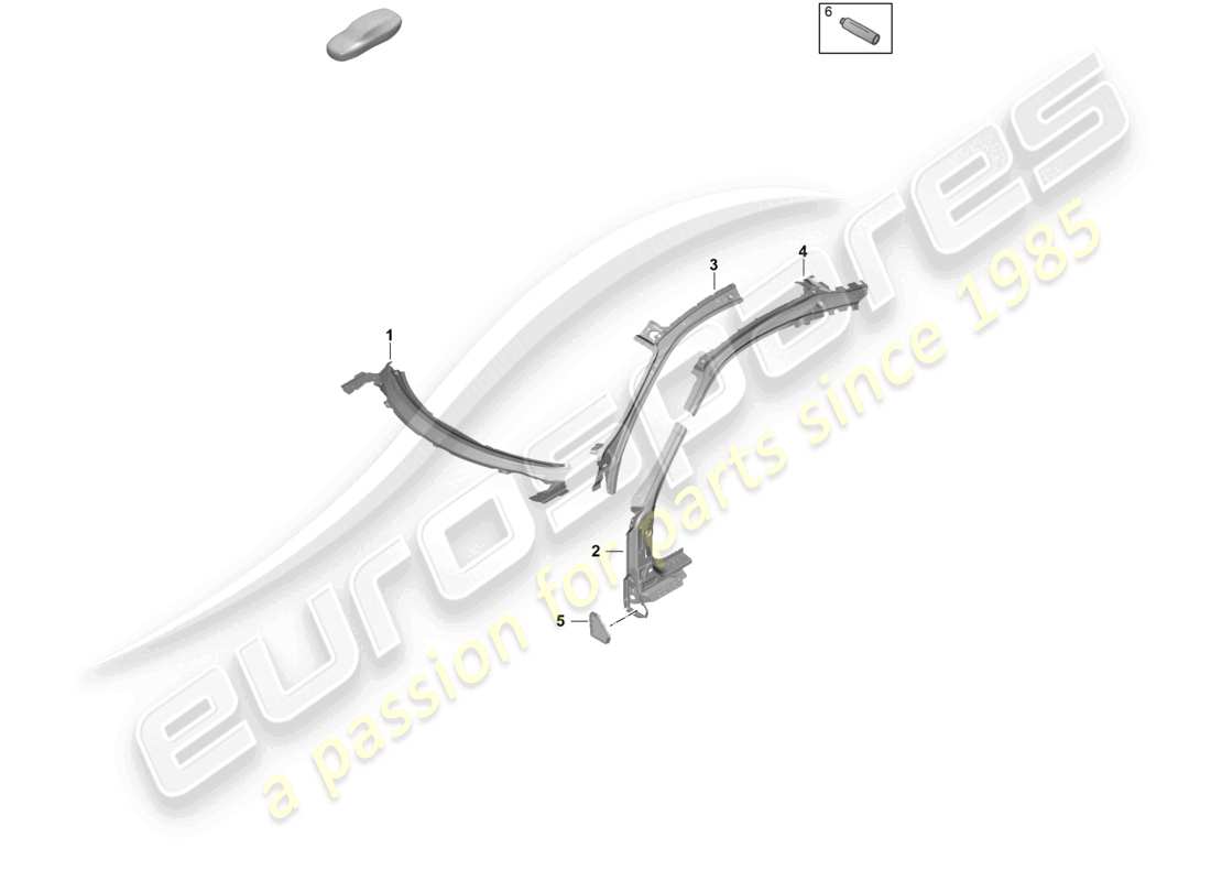 a part diagram from the porsche 2025 (992-2 gt3) parts catalogue