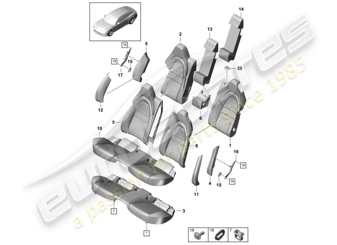 a part diagram from the porsche 2022 (panamera 971-2) parts catalogue
