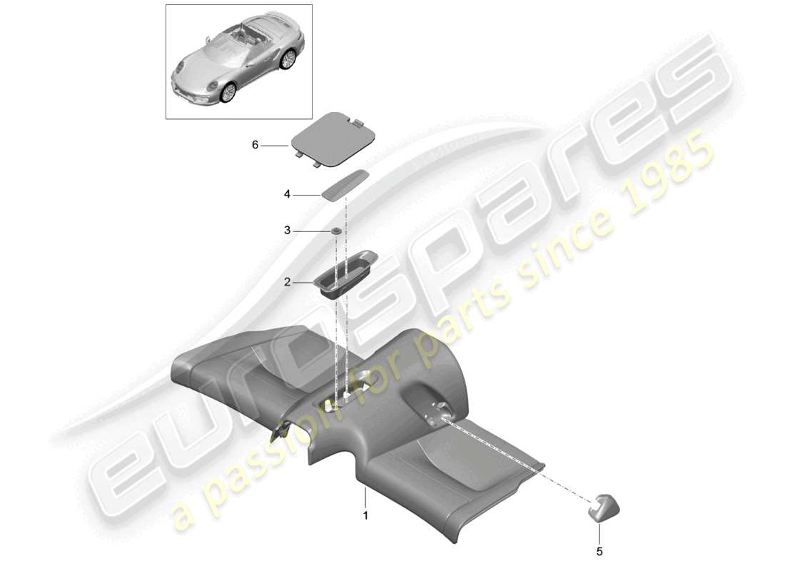 a part diagram from the porsche 991 parts catalogue