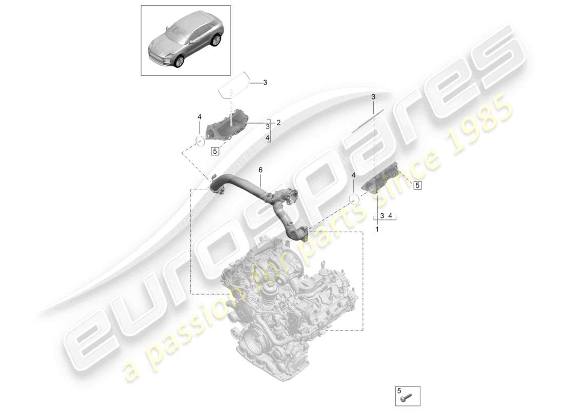a part diagram from the porsche 2022 (macan) parts catalogue