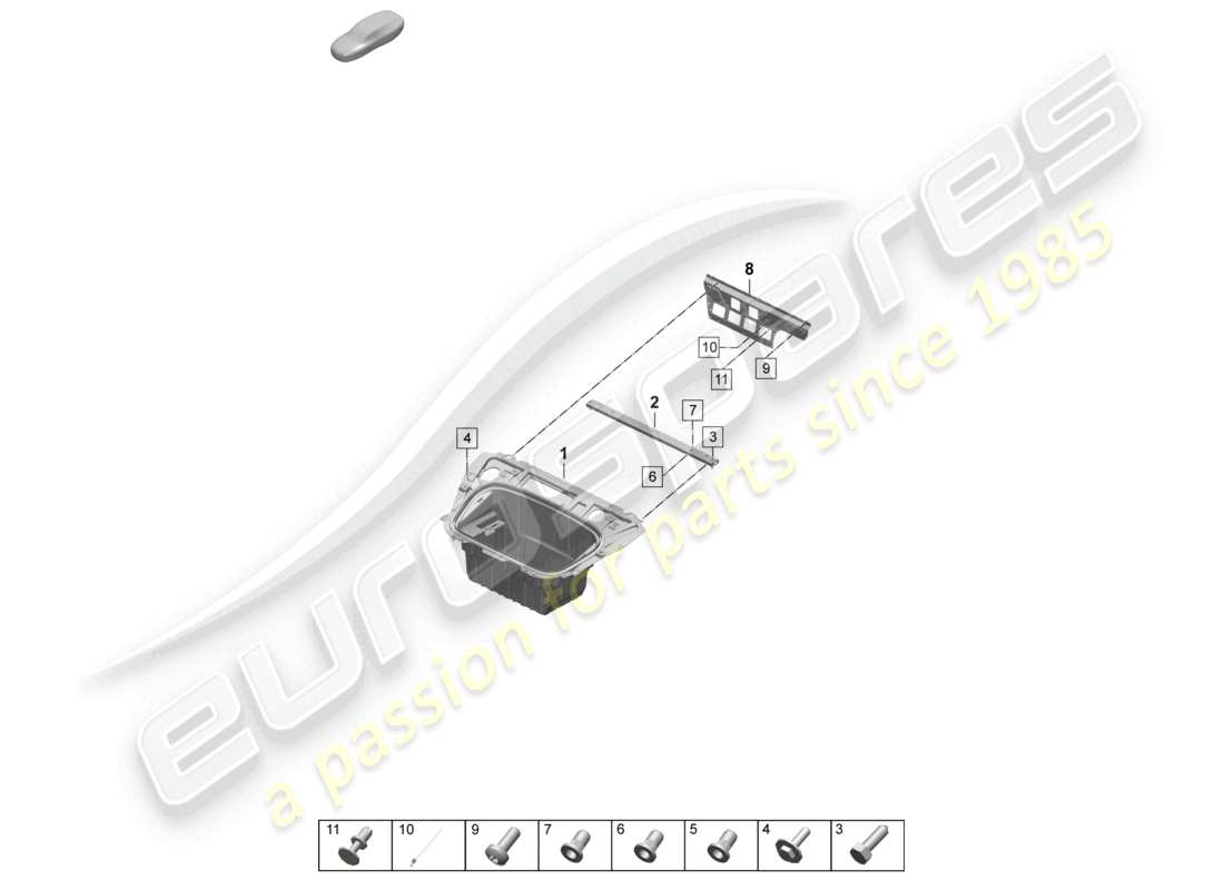 a part diagram from the porsche 2026 (taycan 9j1-2) parts catalogue