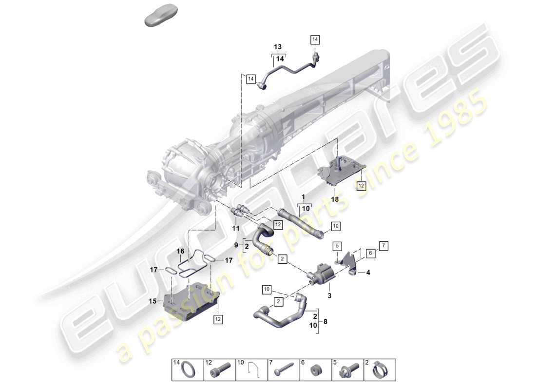 a part diagram from the porsche 992 parts catalogue