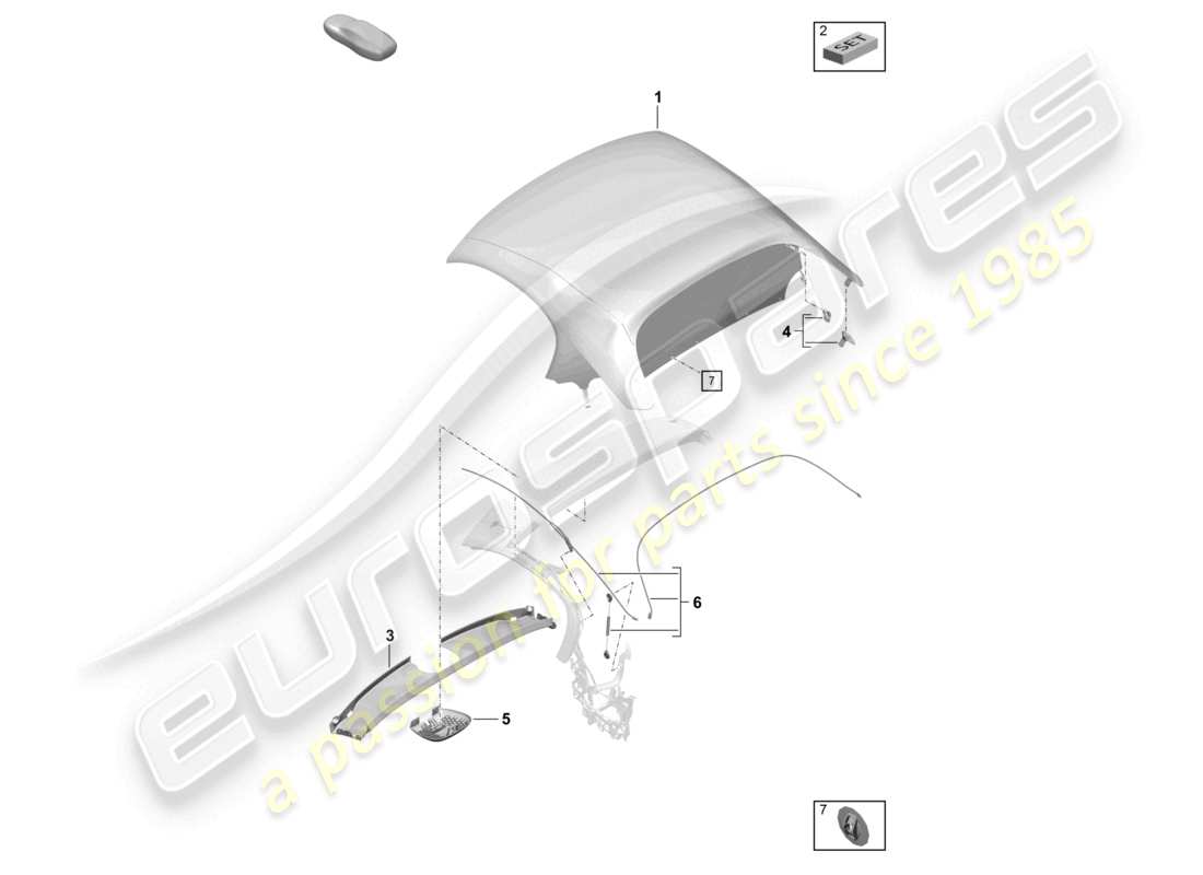 VIEW PARTS DIAGRAMS FROM THE PORSCHE BOXSTER PARTS CATALOGUE a part diagram from the porsche boxster parts catalogue