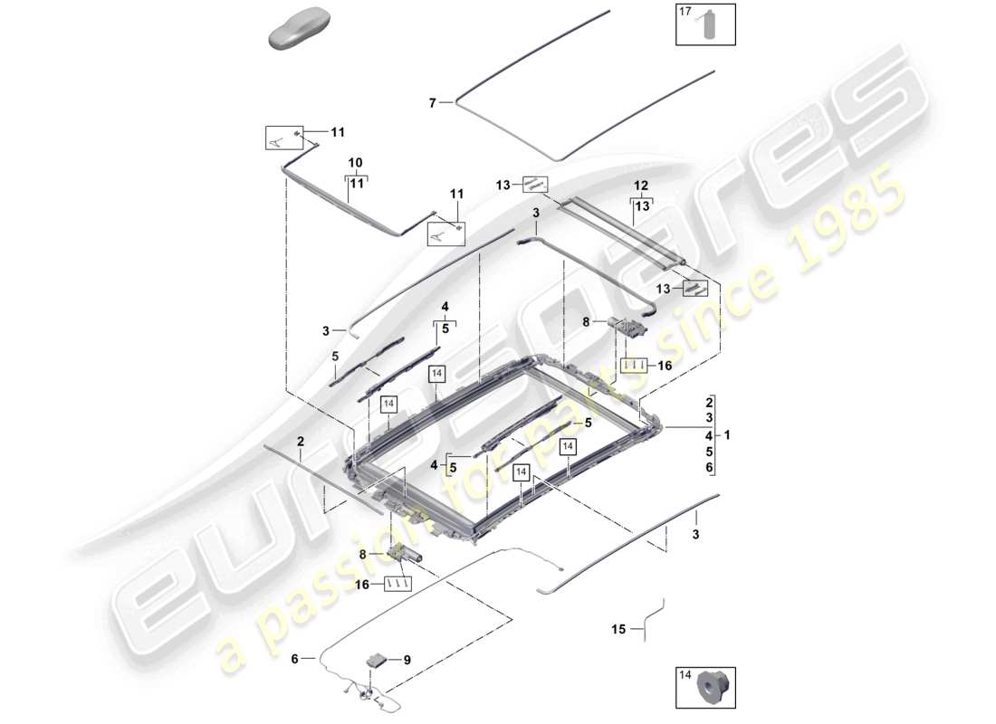 part diagram containing part number pab907594
