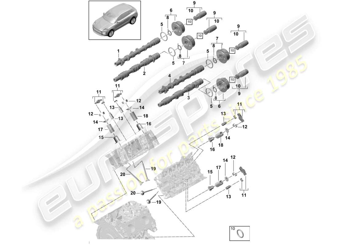 a part diagram from the porsche macan parts catalogue