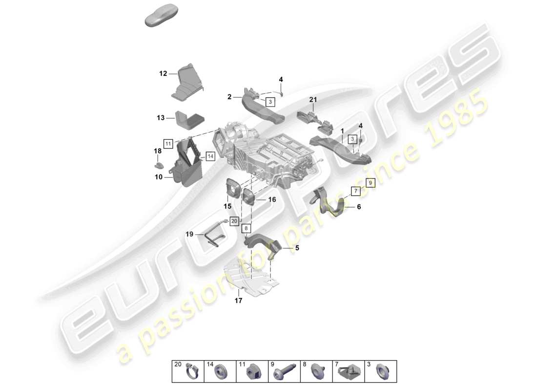 a part diagram from the porsche 2025 (718 cayman gt4) parts catalogue