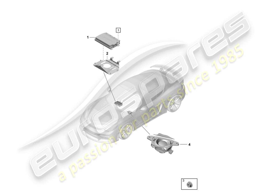 a part diagram from the porsche cayman parts catalogue