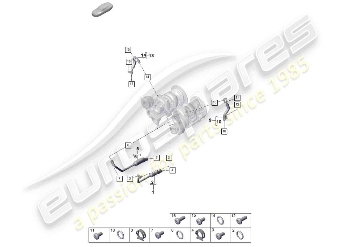 a part diagram from the porsche panamera parts catalogue