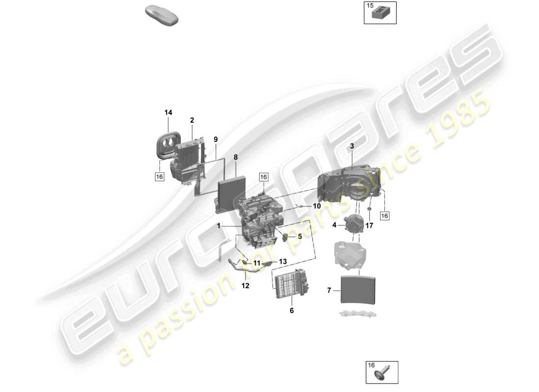 VIEW PARTS DIAGRAMS FROM THE PORSCHE MACAN PARTS CATALOGUE a part diagram from the porsche macan parts catalogue