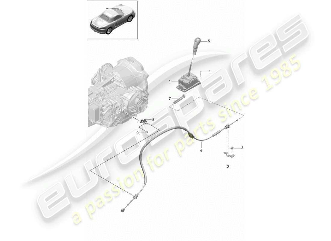 a part diagram from the porsche 2026 (718 boxster) parts catalogue