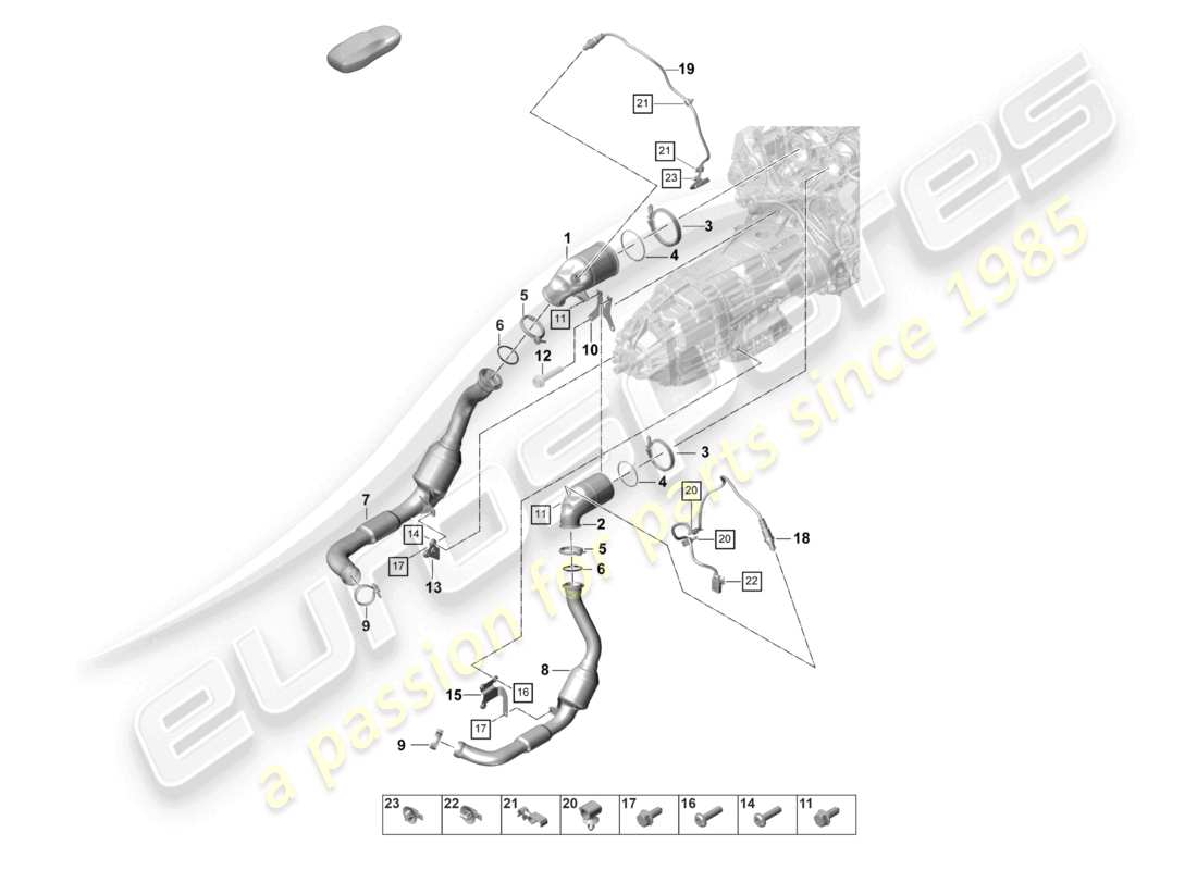 a part diagram from the porsche panamera parts catalogue