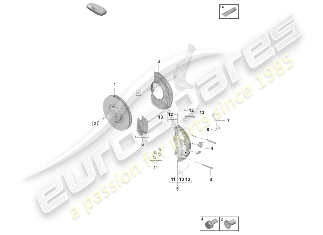 VIEW PARTS DIAGRAMS FROM THE PORSCHE TAYCAN PARTS CATALOGUE a part diagram from the porsche taycan parts catalogue