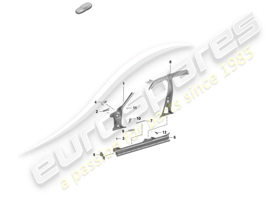 a part diagram from the porsche taycan parts catalogue