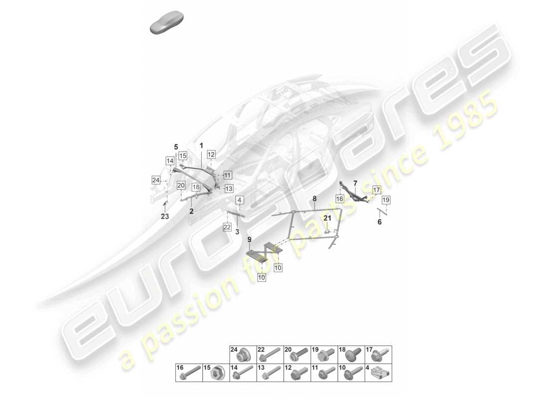 a part diagram from the porsche 2022 (panamera 971-2) parts catalogue