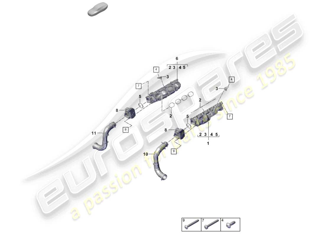 a part diagram from the porsche panamera parts catalogue