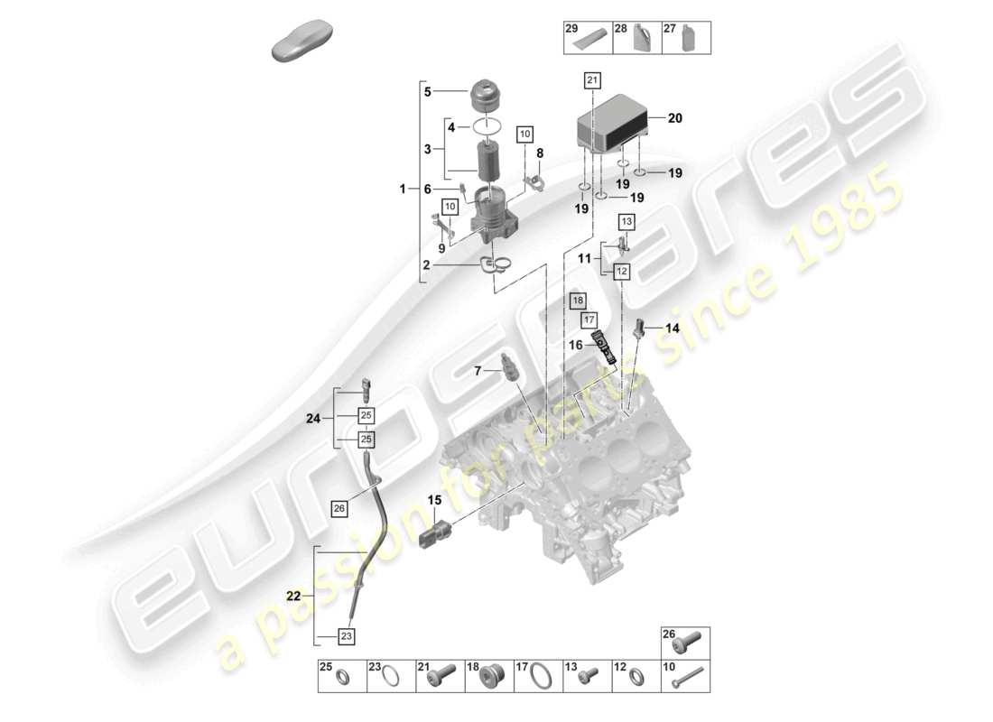 a part diagram from the porsche panamera parts catalogue