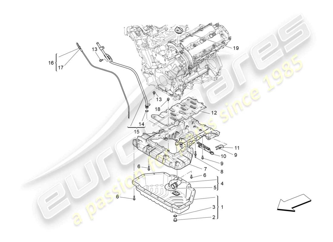 a part diagram from the maserati ghibli (2014-2016) parts catalogue