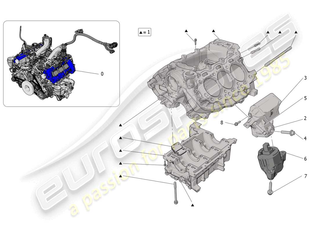 a part diagram from the maserati mc20 parts catalogue