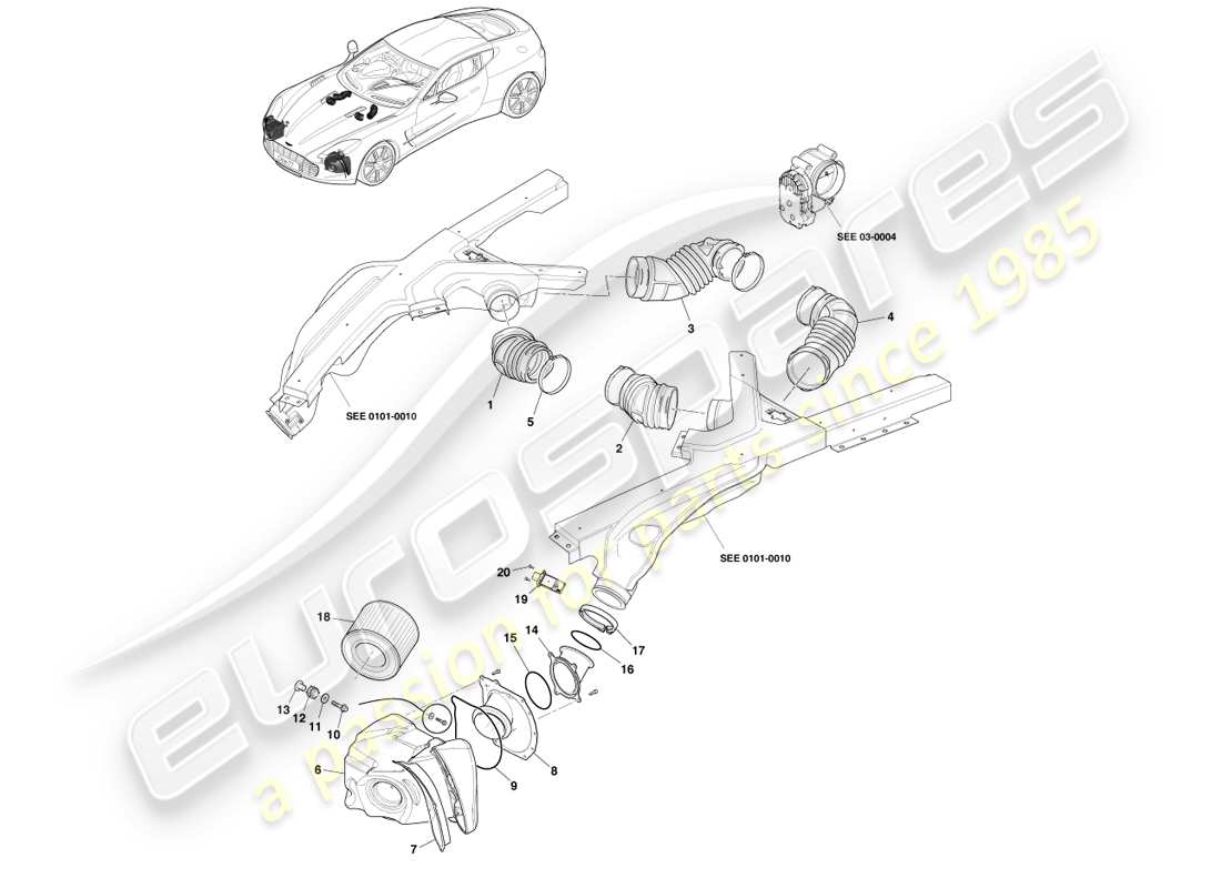 part diagram containing part number ay93-9c623-da