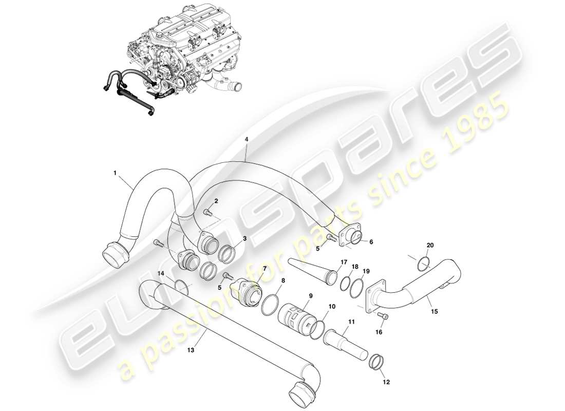 a part diagram from the aston martin one-77 parts catalogue
