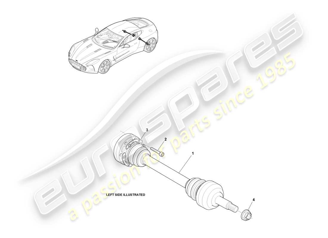 VIEW PARTS DIAGRAMS FROM THE ASTON MARTIN ONE-77 PARTS CATALOGUE a part diagram from the aston martin one-77 parts catalogue