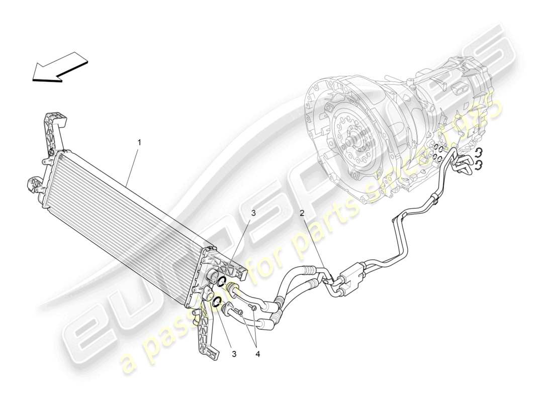 a part diagram from the maserati ghibli (2018) parts catalogue